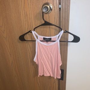 light pink crop top